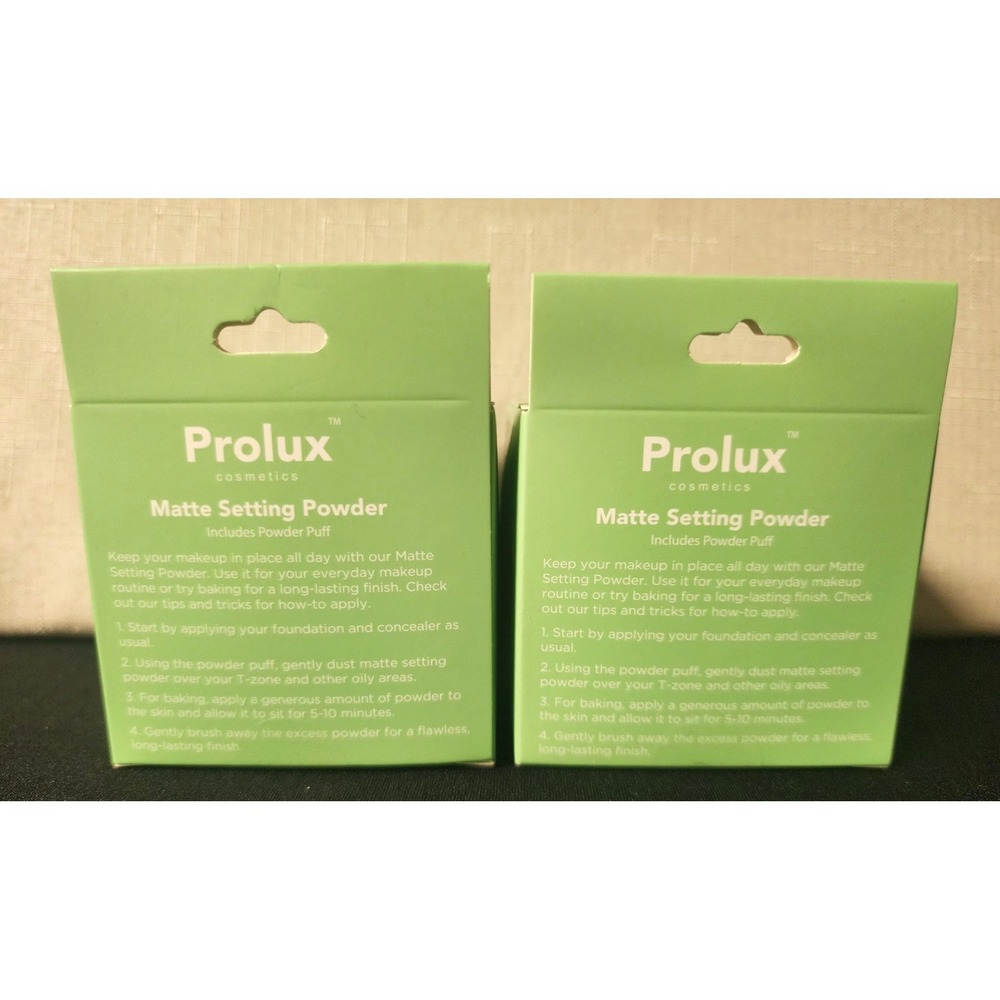 PROLUX Cosmetics Matte Setting Powder With Puff ~ Buff (2) New - Picture 3 of 3